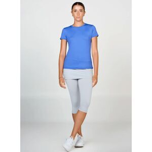 NWT Sofibella UV Colors Short Sleeve Tennis Top Valley Blue Sz M
